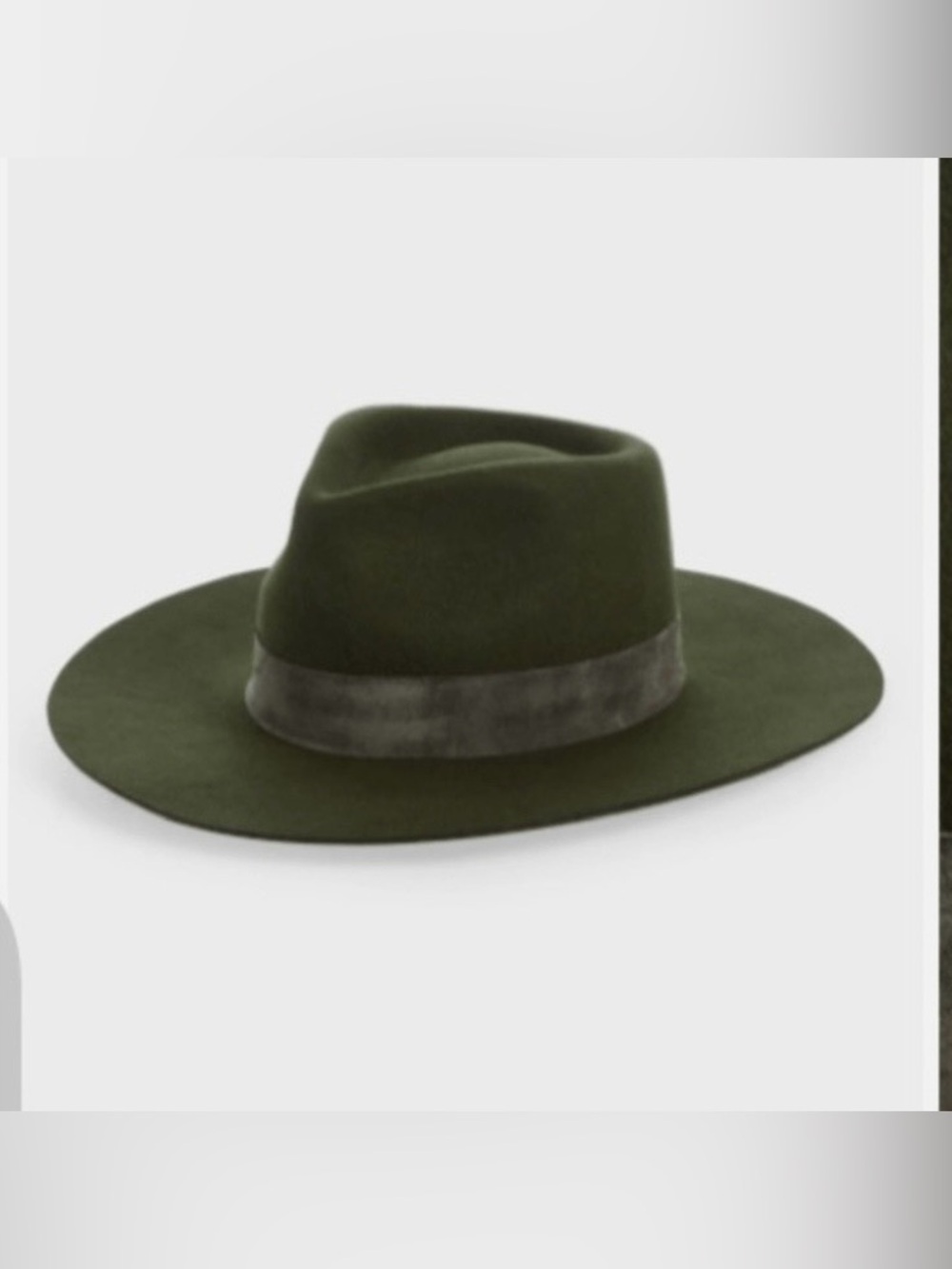 Lack Of Color Olive Green Wool Felt Wide-Brim Hat,Medium 57CM(M), Like New. - Picture 12 of 12